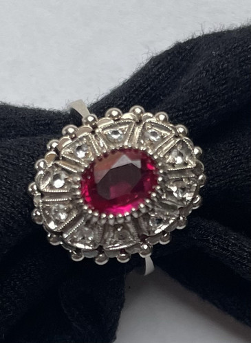 Ring 750 weißgold - ring, rubin