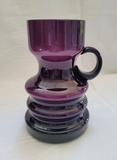 Friedrich Kristall Henkelvase lila