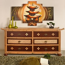 Kommode shanghai rattan - kommode,