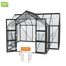 Vitavia Gewächshaus CLARUS 383x383cm 13m² ESG Glas inkl.Fundament Alu schwarz