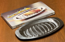 Spargelplatte WMF Edelstahl Cromargan Servierplatte 37 x 20 cm