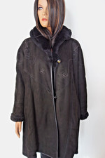 Großartiger  Lammfellmantel Gr.44 46  Swinger Pelzmantel  Shearling Italien