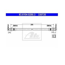 ATE Bremsschlauch hinten für Audi 80 90 Coupe  Quattro