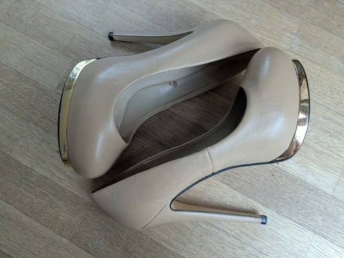 Zara beige mit - beige, peeptoes