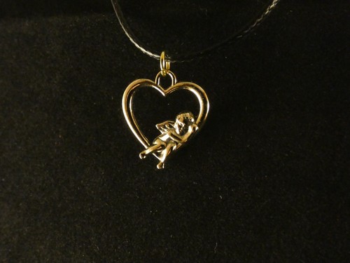 Engel herz anhänger mit kette - mit,