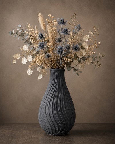 Design vase anthrazit - design,