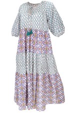 Boho Baumwoll Maxikleid