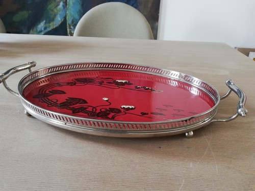 Jugendstil metall tablett - jugendstil,