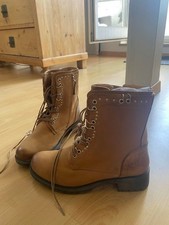 Jolana & FENENA biker Boots Stiefeletten Stiefel NEU 40 braun beige Damen Biker