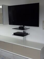 Kein Kabelsalat: Design Media-Wandboard, 2 Glasböden, 3tlg. Alu-Kabelkanal 