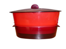 Tupperware Multi Micro Dämpfer 21x33x35 rot neuwertig