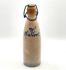 Antike schwere Steingut Bügel Flasche Bügelflasche Bierflasche Steinzeug Bier