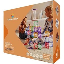 Cleverclixx Kugelbahn-Bausatz Clever in Pastellfarben 110 Teile Magnetspielzeug