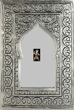 Orientalische marokkanischer Marrakesch  Wandspiegel silberfarbig mini Nr.6SNEU 
