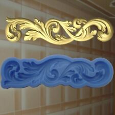 Negativform Gießform Mould Verzierung Dekor Relief Silikon Blumen Stuck (140)