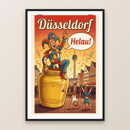 Helau poster düsseldorf - helau,