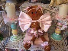 Lebkuchenmädchen XXL Schleife Spitzenrüsche Geschenkebox Tilda Art Landhaus NEU