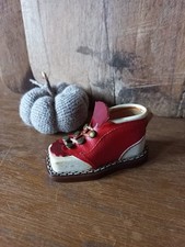 Souvenir Wanderstiefel Zündholzständer Streichholzhalter Leder Handarbeit