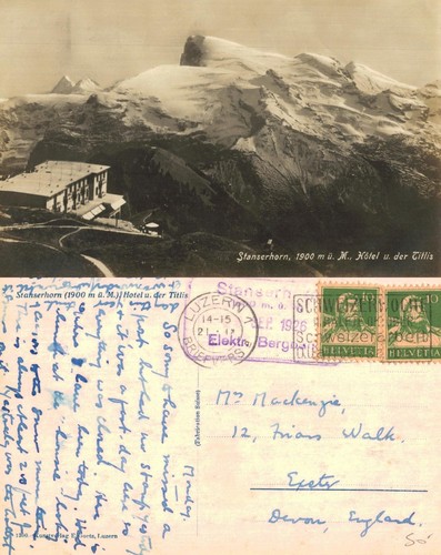 Alte postkarte stanserhorn - -,