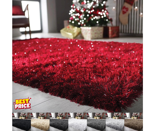 Luxus flauschig shaggy glitzer - flauschig,