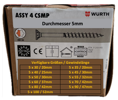 Würth schrauben assy csmp - würth,