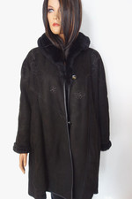 Großartiger  Lammfellmantel Gr.44 46  Swinger Pelzmantel  Shearling Italien