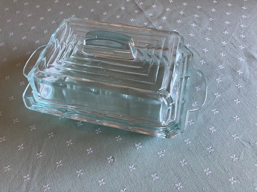 Alte butterdose aus glas - butterdose,