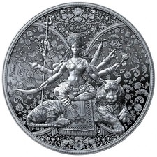 Silbermünze Durga