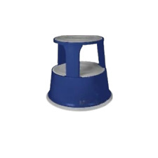 Tritt Tritthocker Metall Schwerlast Roll Around Antirutsch Leiter Blau