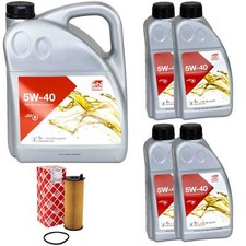 Motoröl Set Febi SAE 5W-40 9 Liter + Ölfilter 172617 für Audi A6 A8 A4 2.7 3.0
