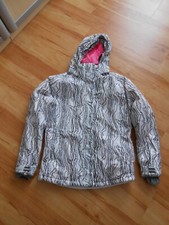 Mädchen Skijacke XS EXES, Gr. 164, mit Alarmsystem, weiß/grau