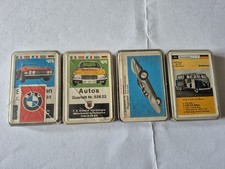 4x Auto Quartette  F.X. Schmid v. 60er Jahre Kartenspielen gebraucht.