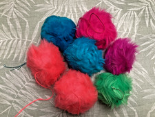 7 Kunstfell Bommel * 5 Farben