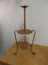 Kerzenständer Antik Kerzenleuchter Tisch Schmiedeeisen Teetisch Dreifuß Rar 29e1