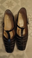 HASSIA Qualität - süße mary janes Pumps, Echtleder, nero -  41 H , 7,5