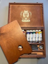 Schmincke Norma Professional Ölfarbe 11 x 35 ml + Zubehör im Holzkasten