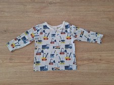 Pulli Gr. 80 Longsleeve Kind Pullover Bagger Beige Blau Shirt Langarm Alana