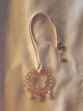 HULTQUIST Kette NEU Schmetterling silber weiss Boho Festival 