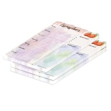 PRICARO Essensplaner "Aquarell" magnetisch A4 25 Blatt 3 Stück Wochenplaner Menü