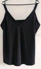 Shein Spagettiträger Top Gothic schwarz Basic Lolita Business Zara H&M Miss XL