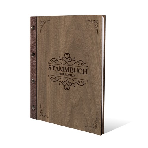 Stammbuch nussbaum holz - stammbuch, din