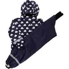 Green Cotton Freds World Regenbekleidung Regenjacke + Hose  134 140 blau