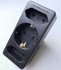 3fach Steckdose SCHWARZ