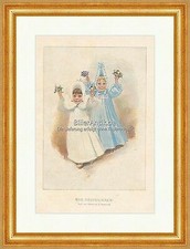 Wir Gratulieren. Rosenstand Emil Genre Kinder Coloriert Original Druck GL 667