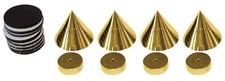 Dynavox Antivibrationsfüße (Spike) für Lautsprecher/HiFi Geräte, 4er-Set Messing