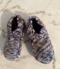 Filzpantoffeln Gr. 36/37 neu grau anthrazit meliert selbstgestrickt Hausschuhe