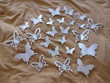 Wandsticker Wandbilder Dekoration Schmetterlinge Gold Beige 24 tlg. Set