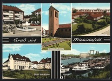 AK Friedrichsfeld / Niederrhein, Marktplatz, St. Elisabeth-Kirche, Schleuse 