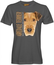 AIREDALE TERRIER UNISEX T-SHIRT POLYGON Ecken und Kanten by SIVIWONDER