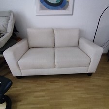 Candy 2sitzer Sofa hell (creme), neuwertig, 150x90, Si.Tiefe 60, höhe 45/80